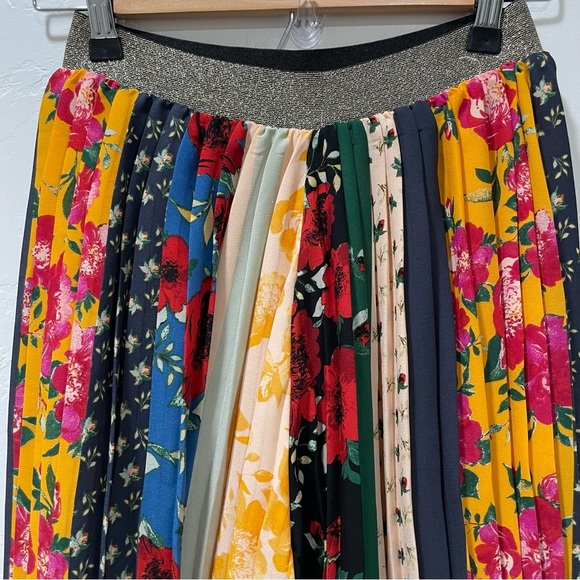 Anthropologie Spirited Patchwork Striped Wide Leg Pleated Pants Women's XS - Picture 4 of 16